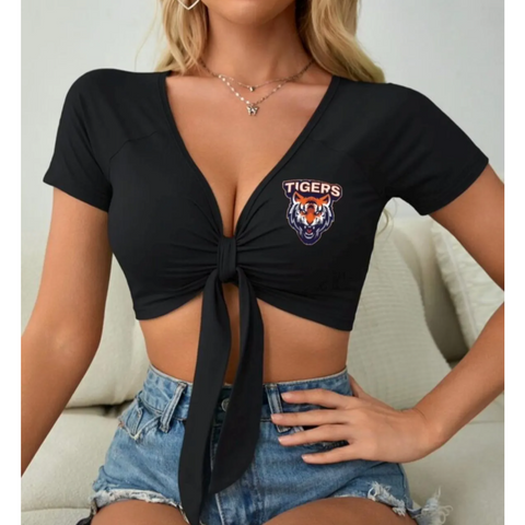 Tie Middle Crop Tee