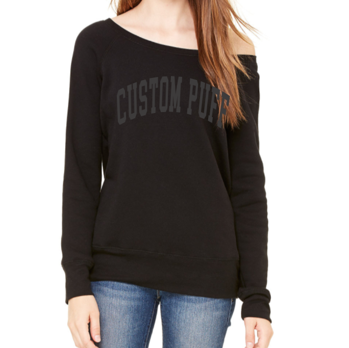 Puff Paint Tone on Tone Crewneck
