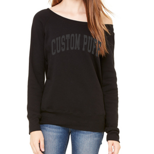 Puff Paint Tone on Tone Crewneck