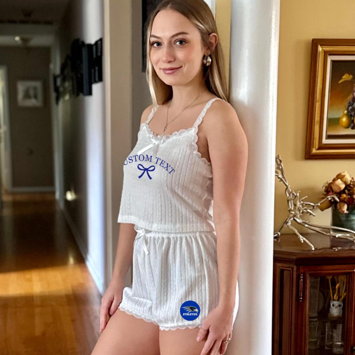 Lacey Tank and Shorts Bow PJ Lounge Set