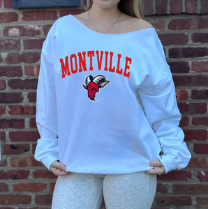 Logo Off Shoulder Crewneck