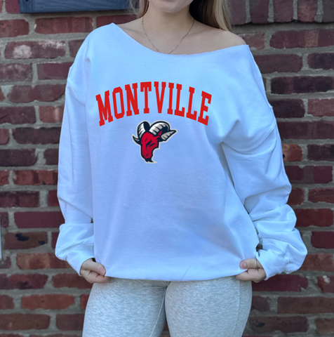 Logo Off Shoulder Crewneck