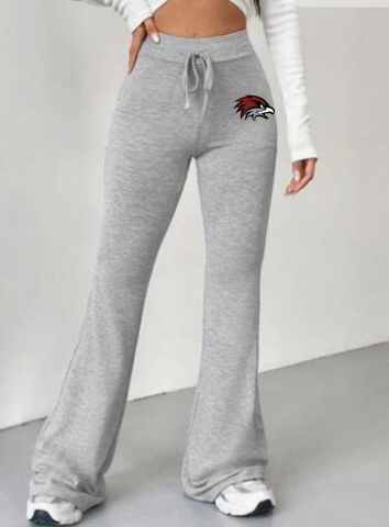 Drawstring Waist Flare Pants