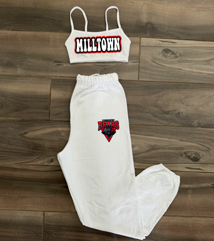 Bubble Bralette and Sweatpants Set