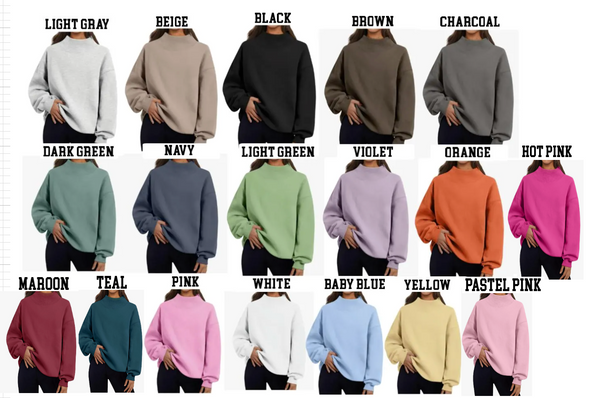 Logo Mock Neck Sweatshirt