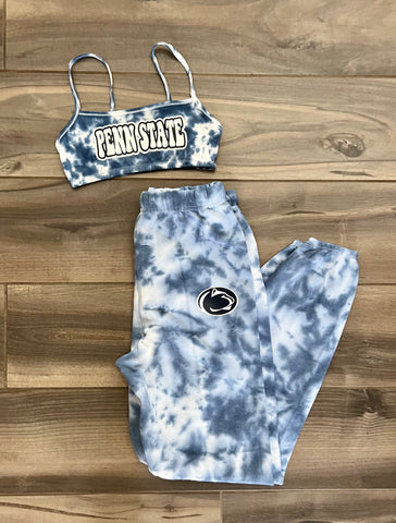 Bralette Tank and Tie Dye Pants Set
