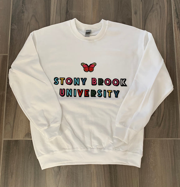 Embroidered Patch Letters Crewneck