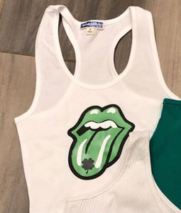 Shamrock Lips Racerback Tank