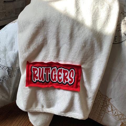 Fuzzy Blanket with Sewn Patch