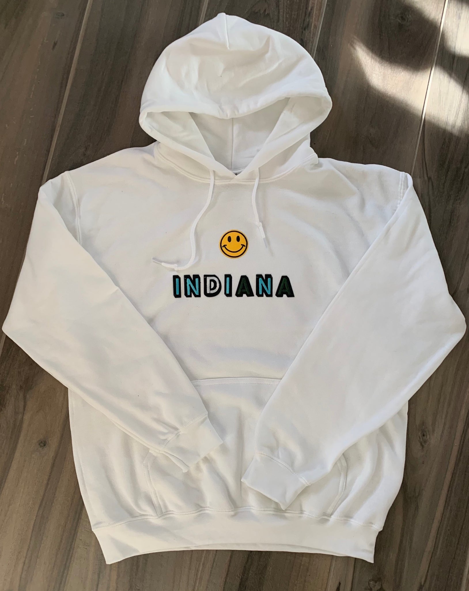 Embroidered Patch Letters Hoodie