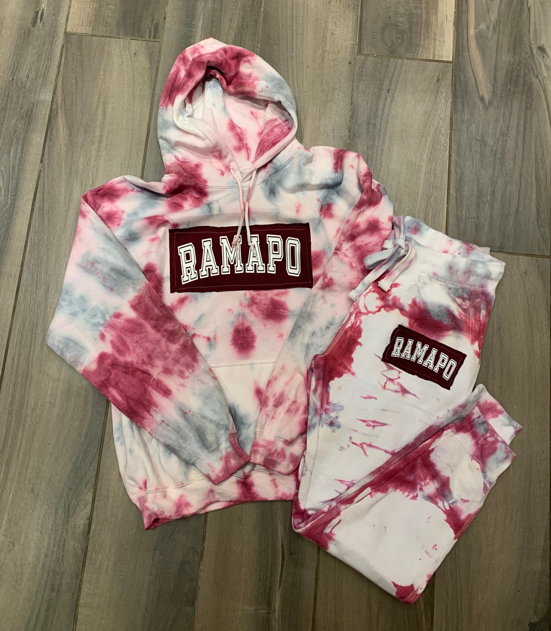 Tie Dye Patch Hoodie and Pants Set