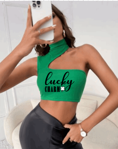 Lucky Cutout Crop Top