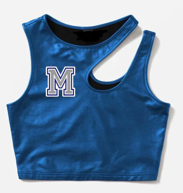 Satin Shoulder Cutout Crop Top