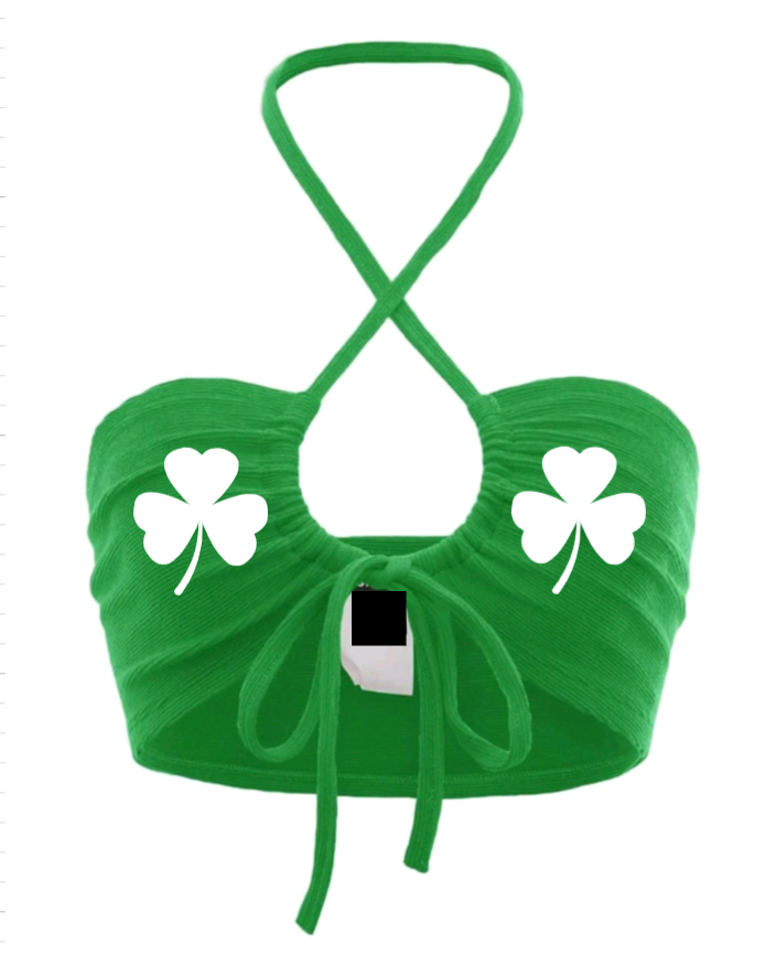 Shamrock Halter Crop Top