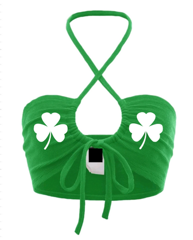 Shamrock Halter Crop Top