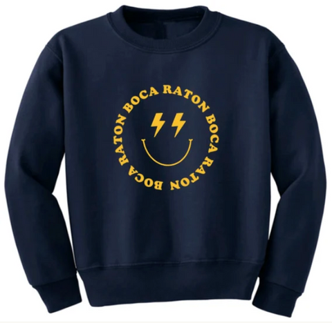 Lightning Smiley Crewneck